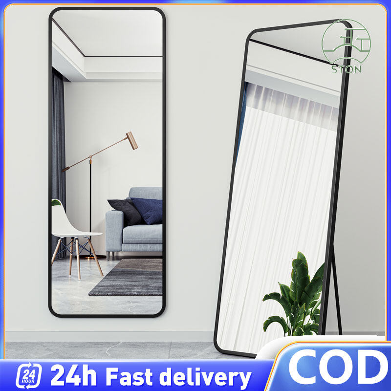 Cermin panjang Standing Long Mirror Home decor Stand Full-length mirror wall cermin panjang dinding putih murah Murah Full Length Hang Mirror 