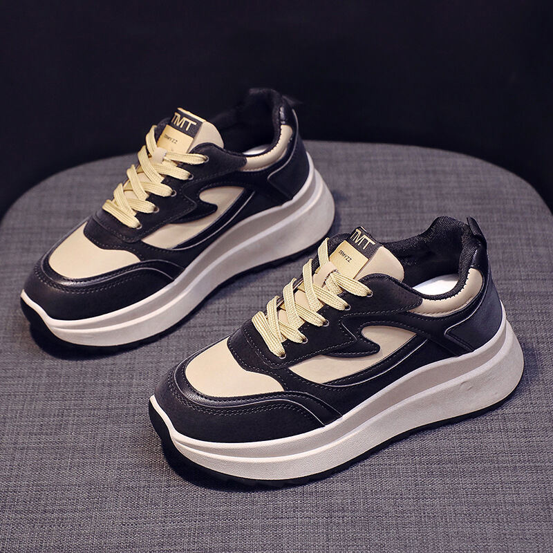 Women's Running Shoes Spring Autumn New Style Breathable Versatile Thick Bottom Casual Sports Shoes for Students And Girls