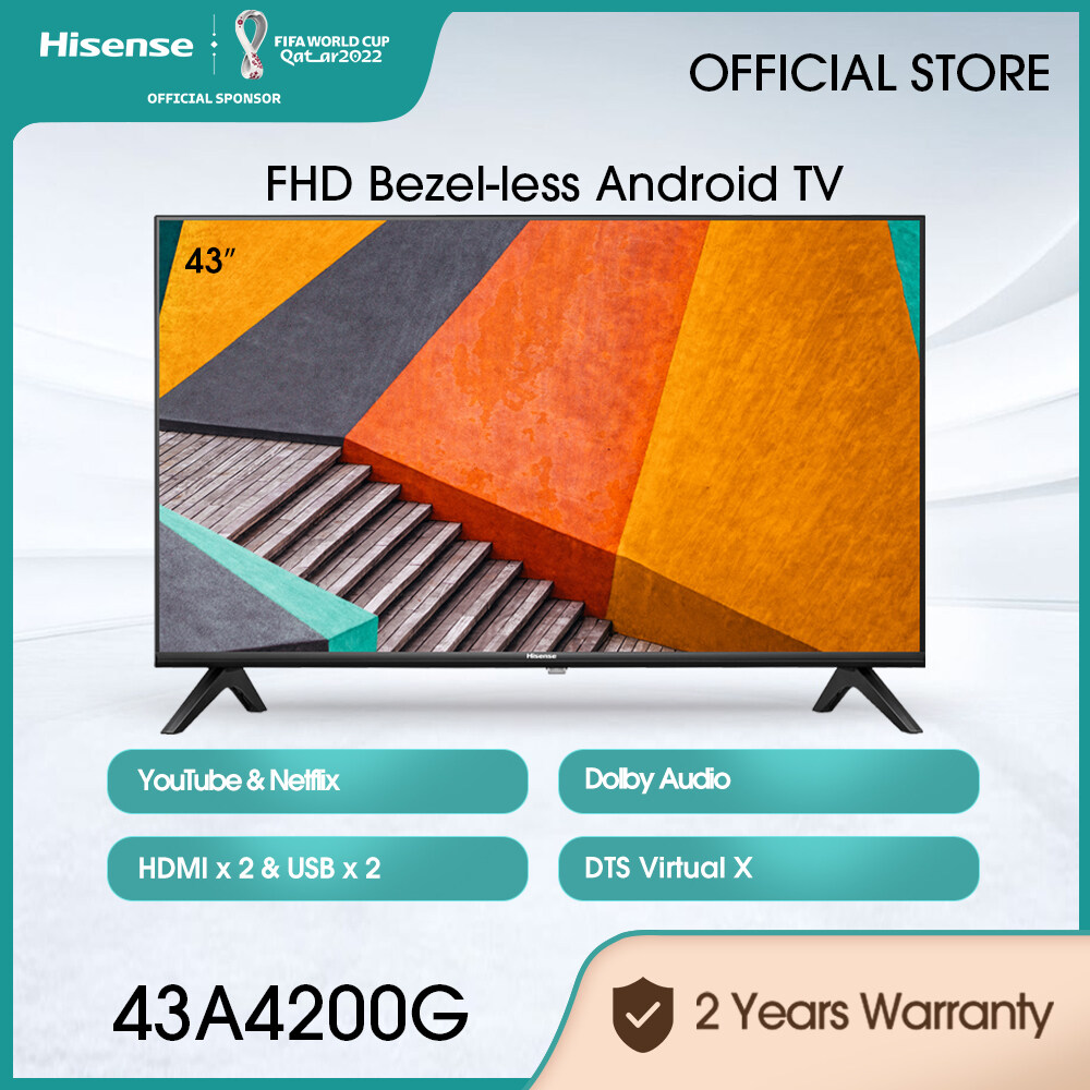 Hisense 43" FHD Android Bezel-less TV 43A4200G