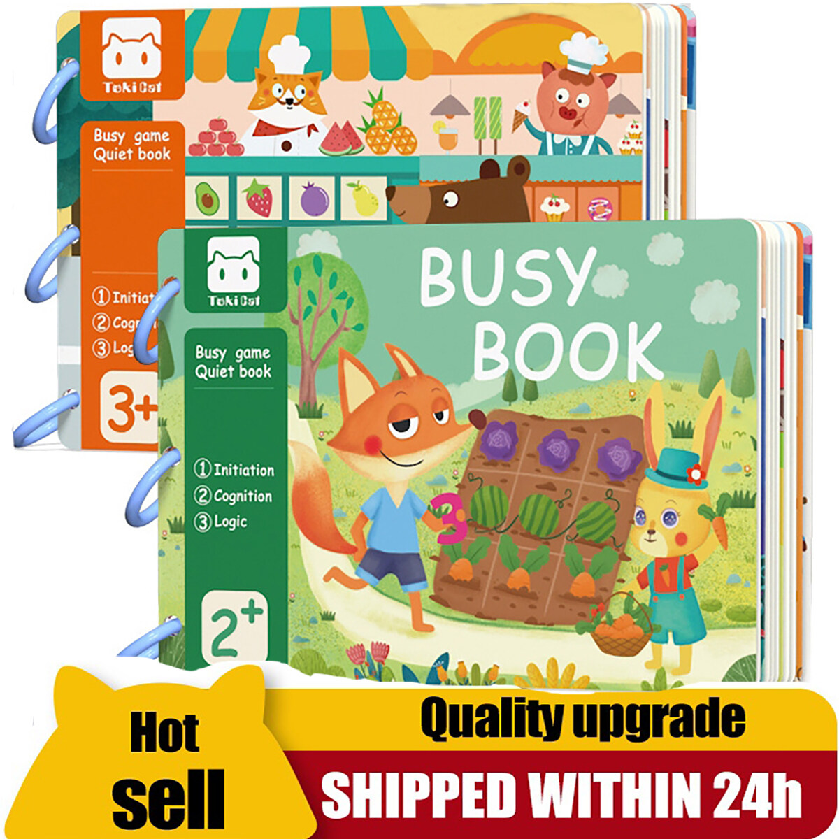 [MY24h]Baby's First Enlightenment Book Busy Book for Kids 3 years Early Learning Book Kids Montessori Book Quite Book
