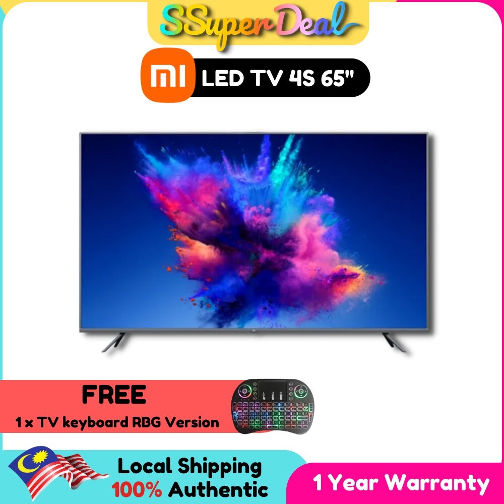 (Global English) XiaoMi LED Android Smart TV 4S 65" [4K Ultra HD Display | Google Service | Google Play | Google Assistant | Youtube]