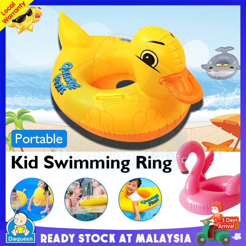 Local Baby Kids Safety Flamingo Swimming Ring Inflatable Swimming Float Water Boat Ring with Baby Seat Float Ring Kolam for Boys Girls Kids| DaQueen