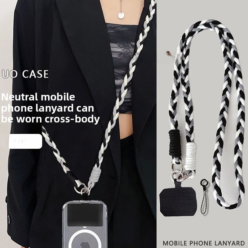 High-End Phone Lanyard Crossbody Durable Knitted Phone Case Strap Robust Anti-Fall Universal Phone Chain Accessory