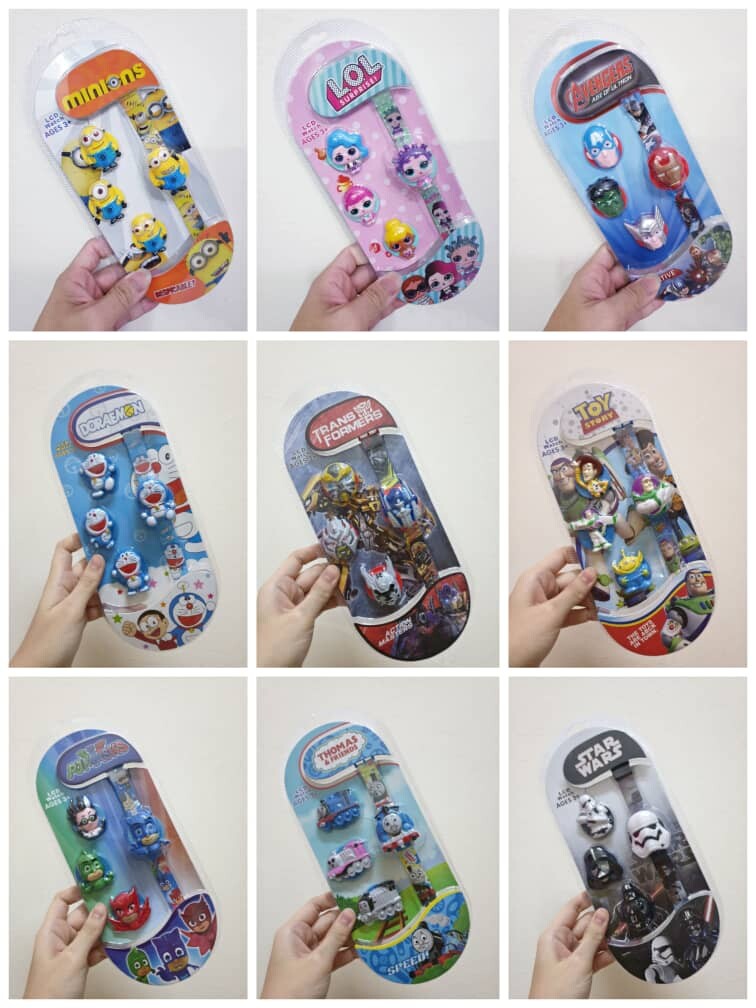 JAM TANGAN BUDAK MURAH HARGA/JAM DIGITAL BUDAK DESIGN/JAM BUDAK TUKAR KEPALA/JAM BUDAK CARTOON/