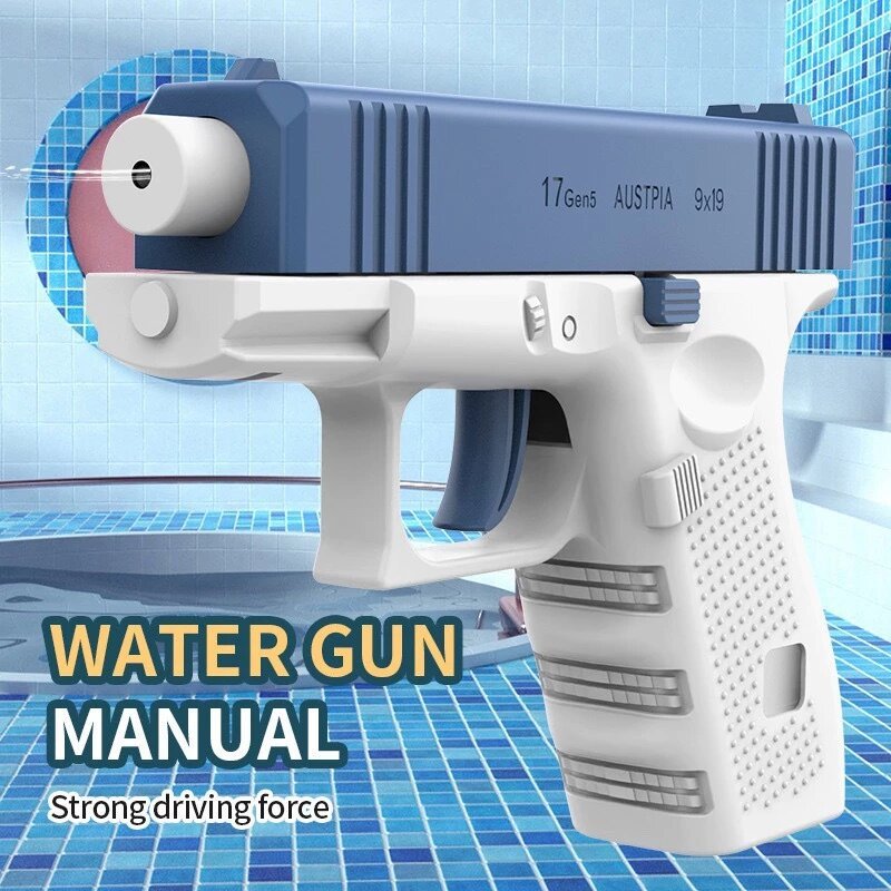 [Ready Stock]3D Gravity Manual Glock Water Gun Toys Kids Water Water Toys Mainan Pistol Air 