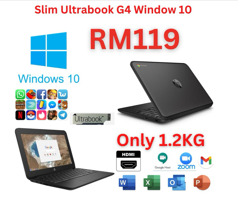 HP LAPTOP WINDOW 10 PRO  |16 GB SSD| STUDY | OFFICE |4GB RAM | 16 GB SSD | Bluetooth | HDMI|| MS OFFICE ACTIVATED