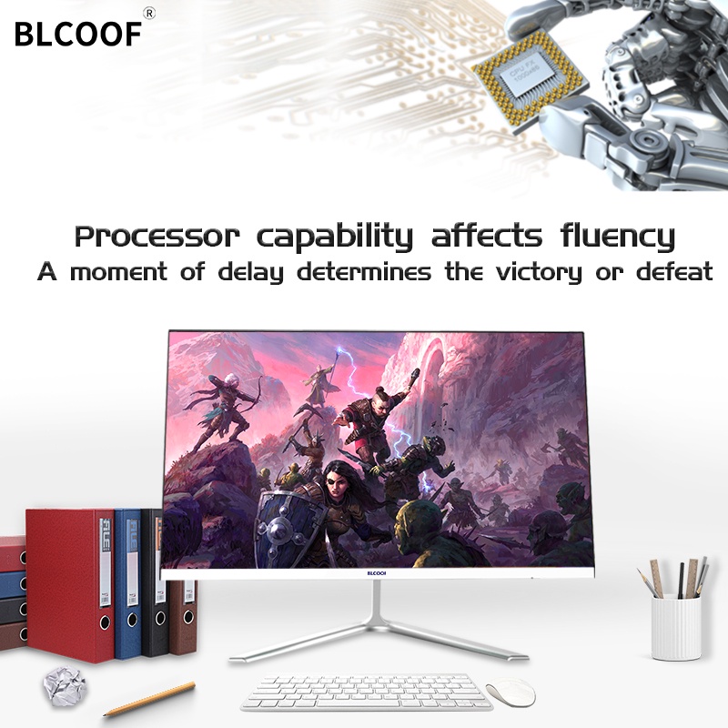 [Ready stock]All-in-one computer 22 inch intel Core i5 HD All in one desktop pc gaming RAM 8GB for home office game built in wireless wifi