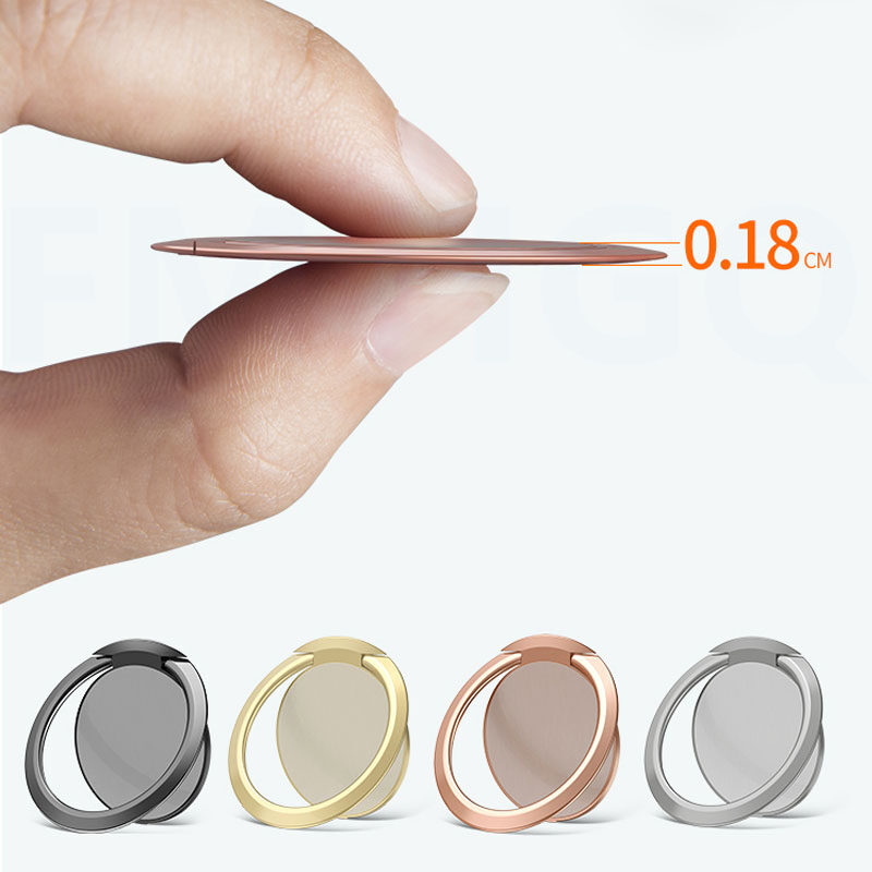 Ultra-thin 90 degree rotating mobile phone ring holder 1.8 mm suitable for iPhone HUAWEI Samsung Xiaomi OPPO Metal car phone accessories