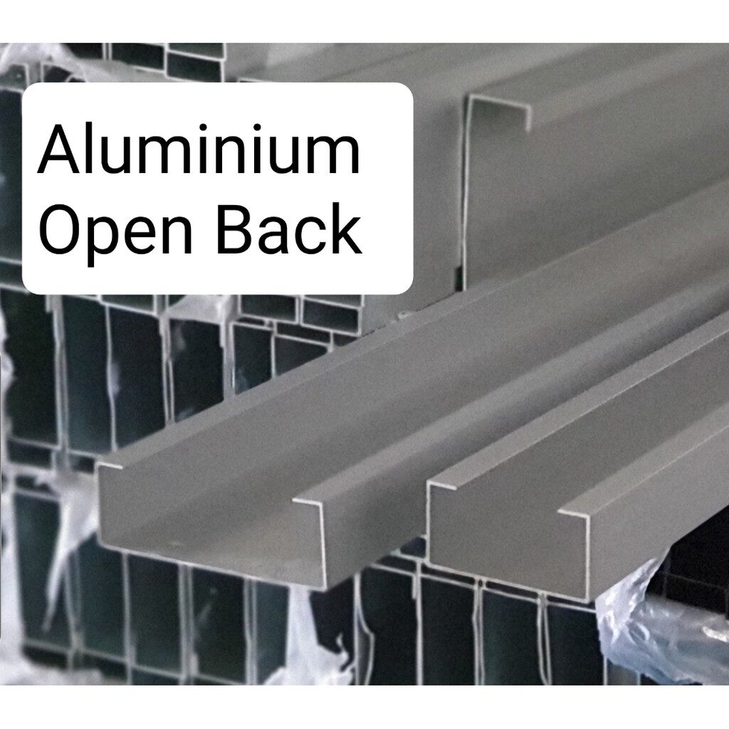Aluminium Open Back [NA / MB / WHITE] 2ft / 4ft / 6ft Aluminium Hollow Bar Open Back DIY Home Improvement