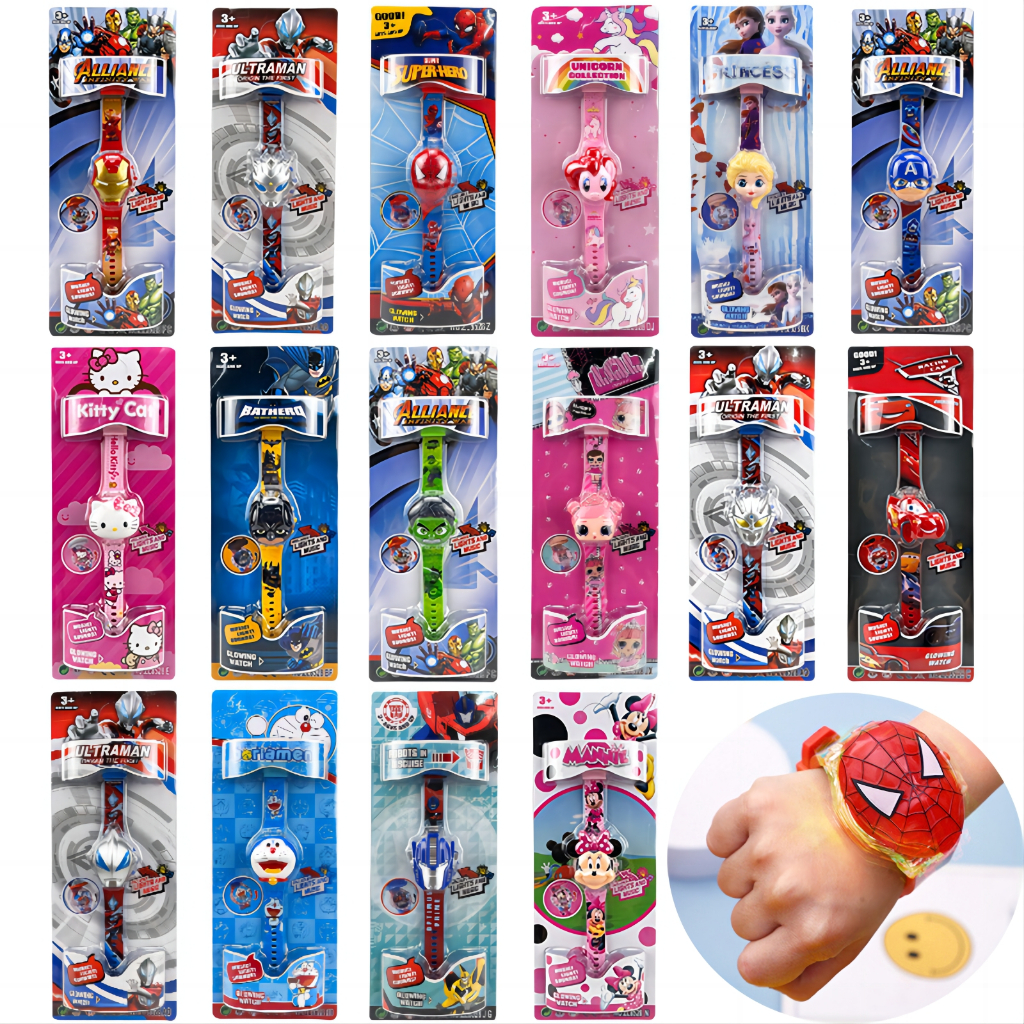 Cartoon Watch Colorful Light Music Watch Children Electronic Watch Student Flip Toy Watch YL023