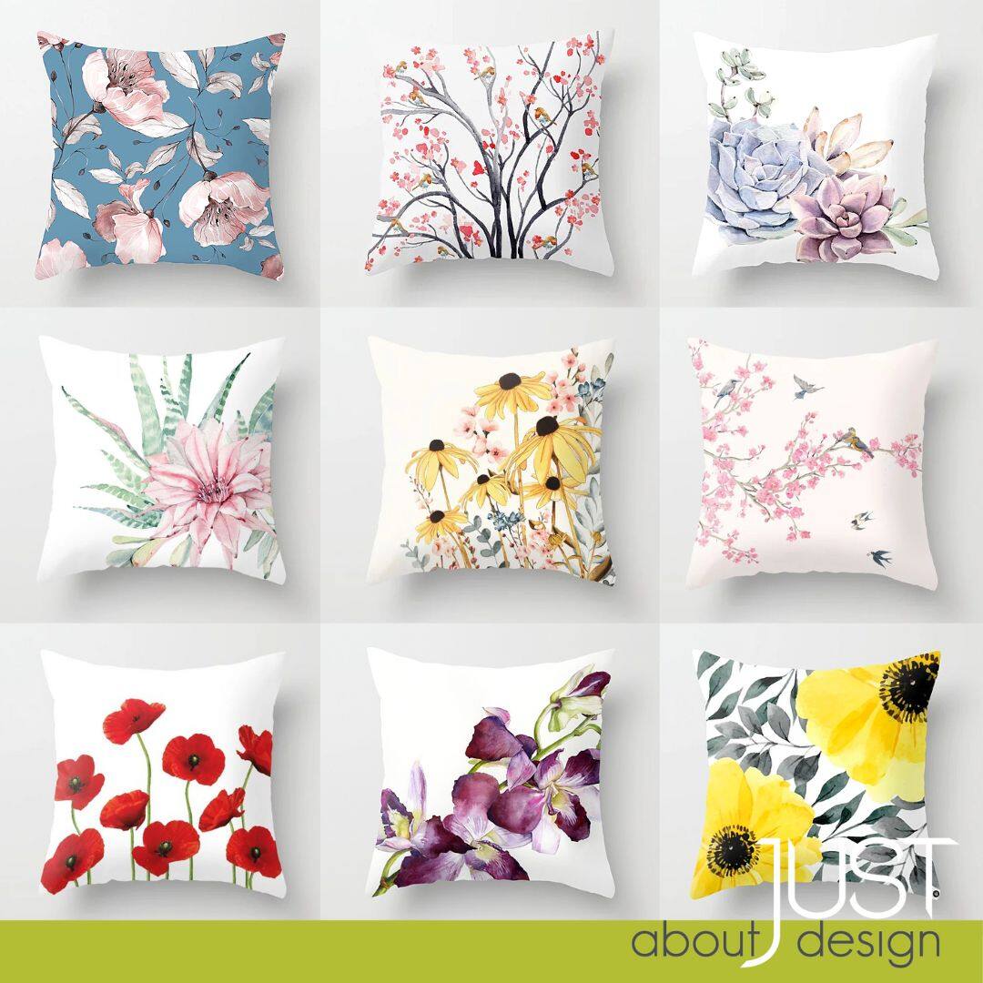 Sarung Bantal Peluk Pillow Case Sofa Home Decor Cushion Cover Nordic Fashion Ins Flower Series Pillow Case 45x45cm