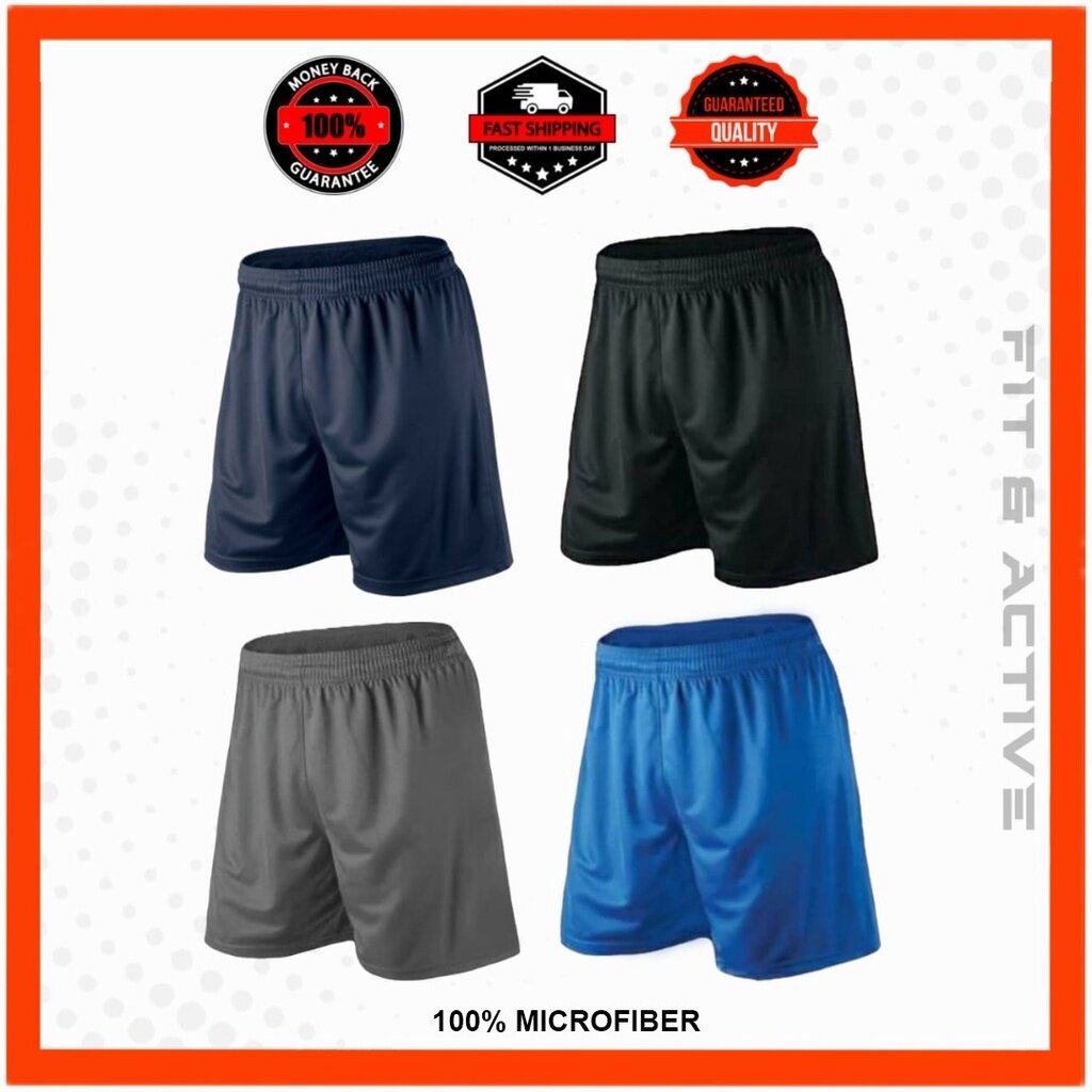 [AQ SPORTS] 100% MICROFIBER Seluar Pendek Sukan Lelaki Sport Shorts SHORT PANTS MEN Seluar Bola FOOTBALL SHORTS [NO BRAND] [POCKET]