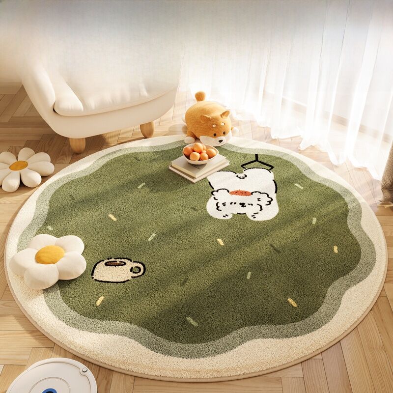 Modern Minimalist round Carpet Luxury Sensation Living Room Coffee Table Bedroom Chair Mat Non Slip Floor Rug Home Decor
