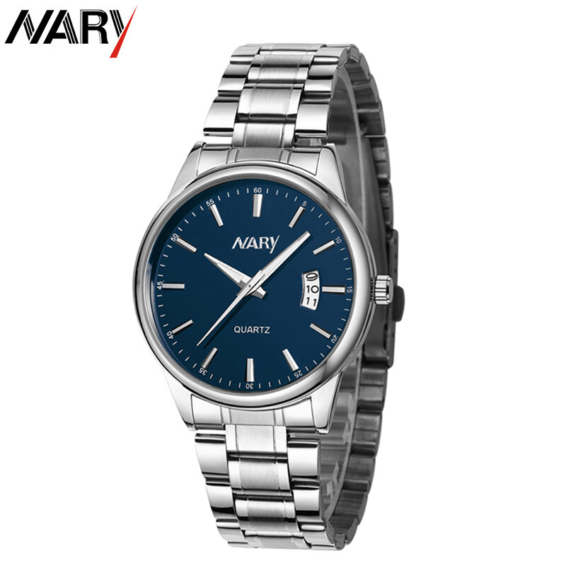 Nary Original Brand Men Watch Luxury Popular Famous Male Quartz Watches Calendar Luminous 30M Waterproof Male Fashion Casual Wrist Watch 6115S