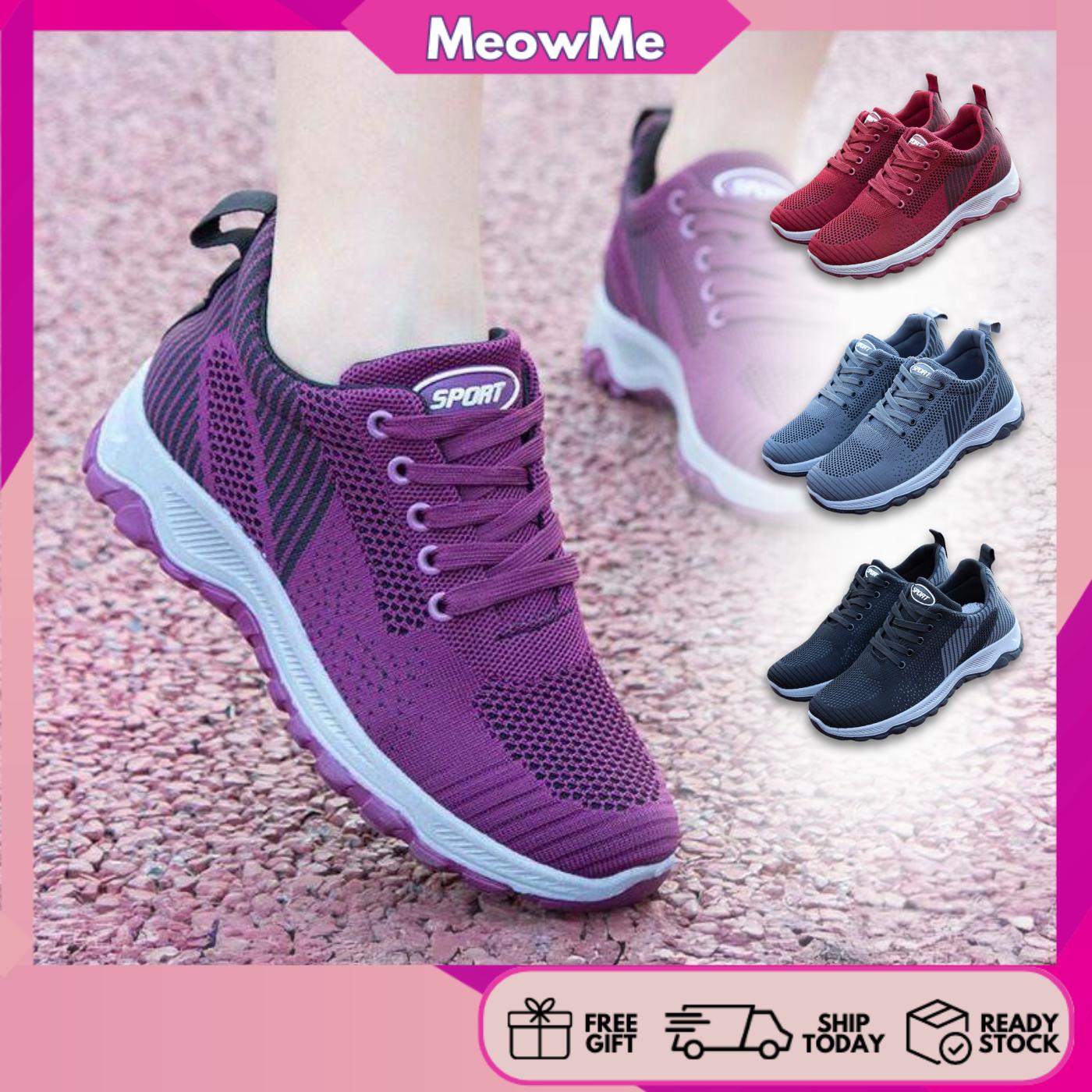 READY STOCK Meowme Kasut Sukan Wanita Lelaki Berkuality Shoes Runnig Sport Outdoor K112 Men Sneakers Kasut Sport Students Sekolah
