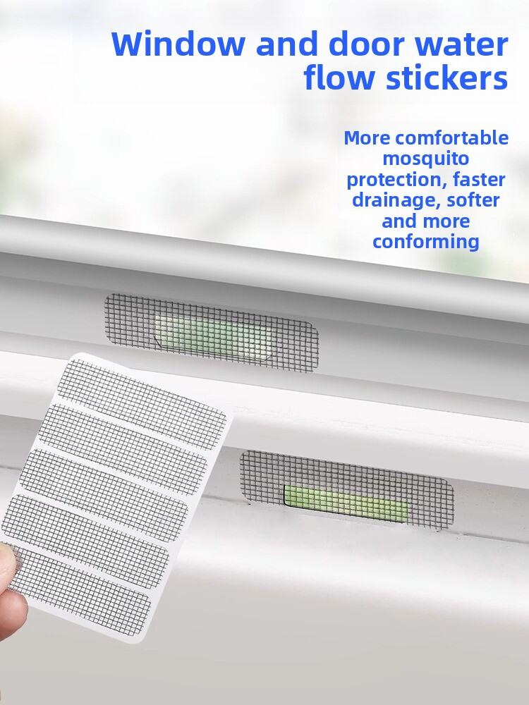 Aluminum Alloy Window Door Drain Hole Patch Adjustable Screen Door Repair Kit Mosquito Proof Home Improvement Tool