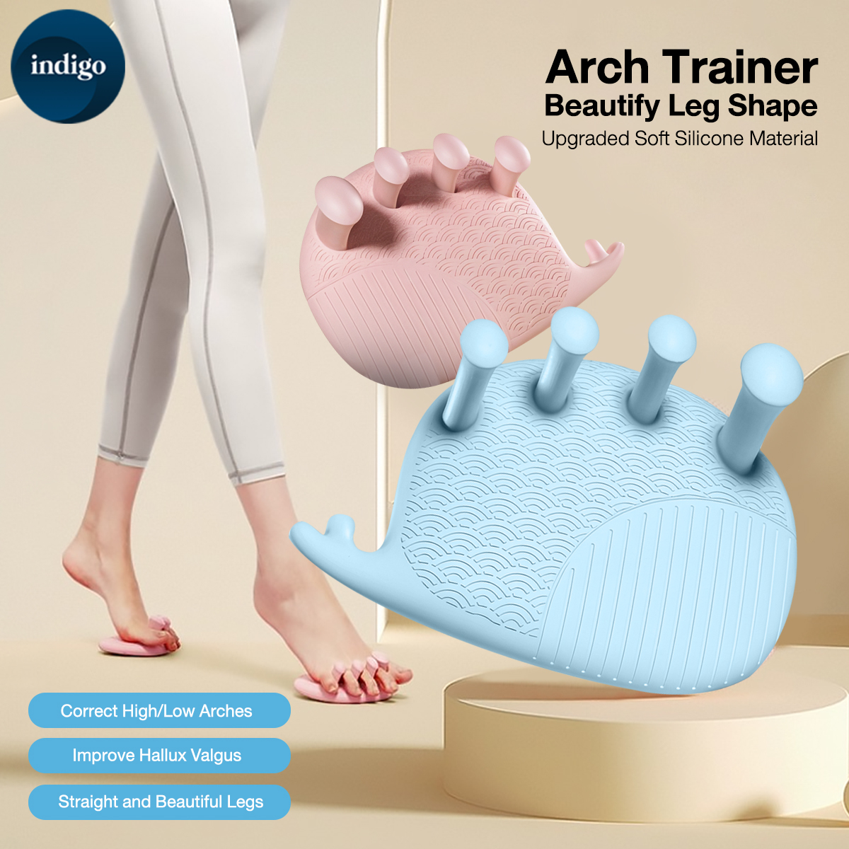 [1 Pair Toes Arch Trainer]Foot Thumb Valgus Corrector Improve Leg Shape Yoga Fitness Tools 