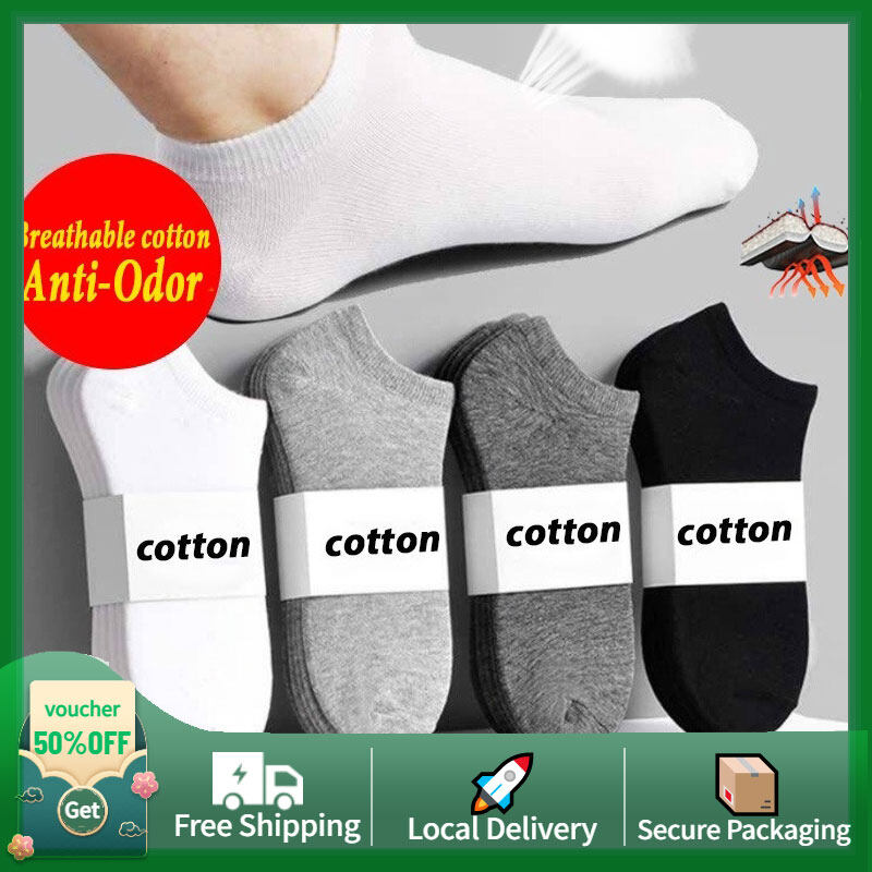 Unisex Ankle Socks Cotton Thick & Thin Breathable Casual Sport Sock for  Men Women korean style Socks  Stokin Tebal & Nipis