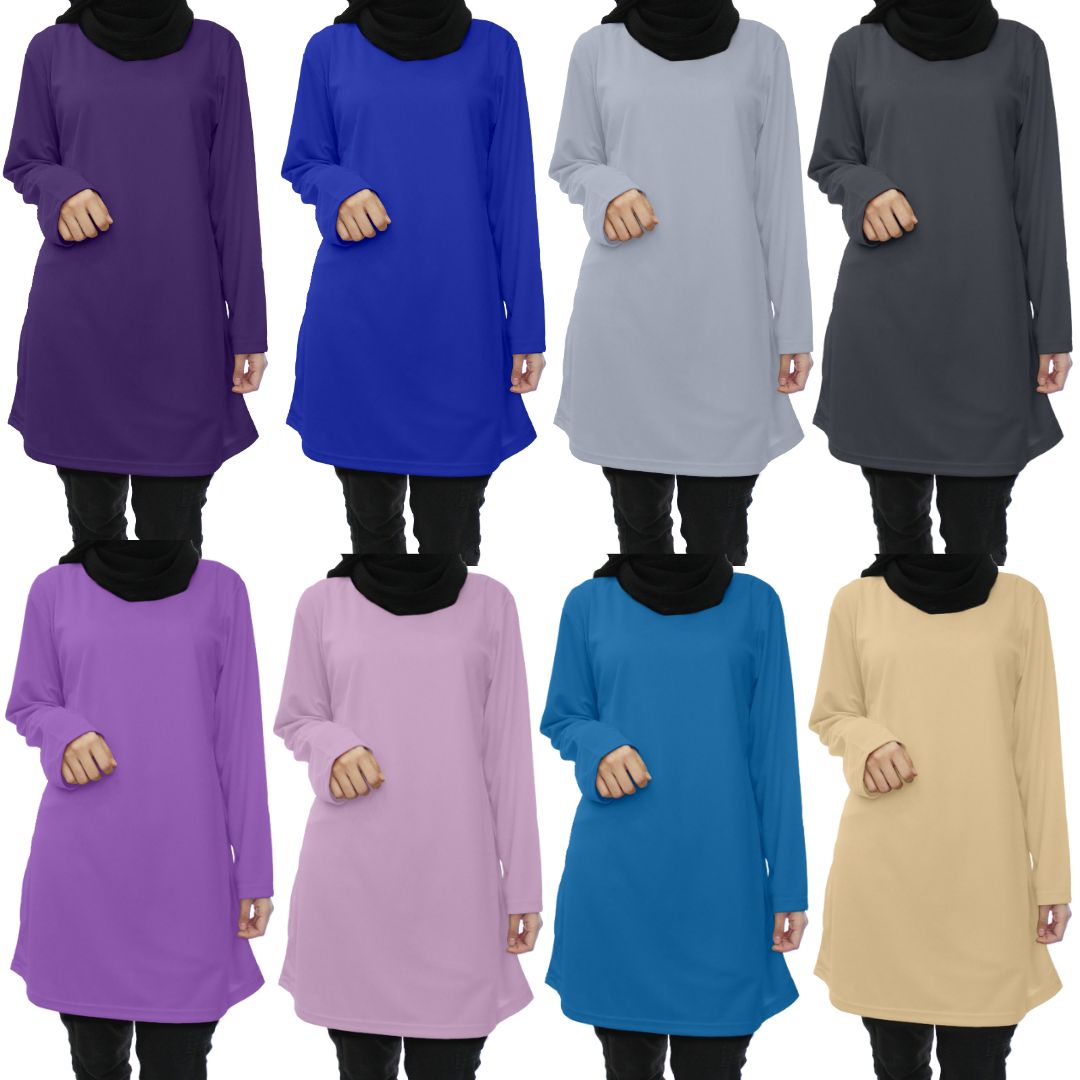 ALGITUS MUSLIMAH MICROFIBER QUICK DRY JERSEY PREMIUM / BAJU SUKAN MUSLIMAH LABUH (MICROFIBER PREMIUM)