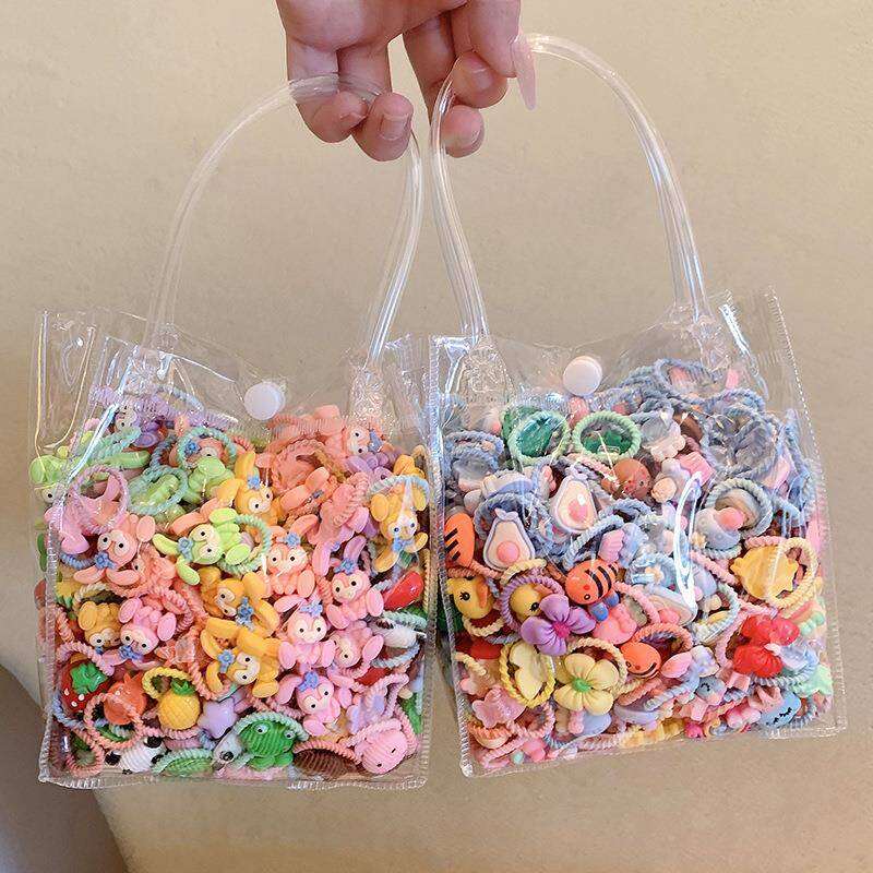 Children's Elastic Hair Ties Non-Damaging Hair Bands Girls' New Style Hair Bands Baby Hair Accessories Fashionable Korean Style