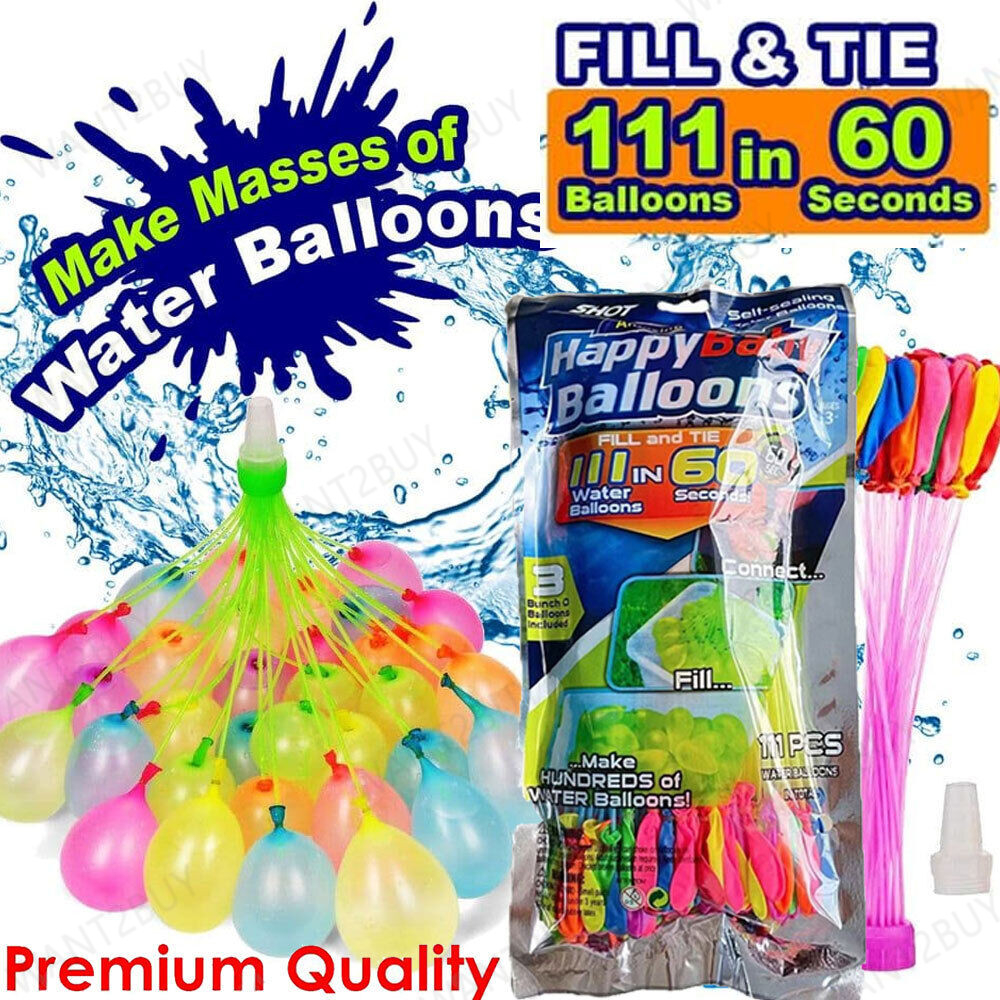  37/111pcs Magic Water Bomb Balloon Toys & Kids Sport Swimming Pool Outdoor Fun Party Summer Beach Belon Air Kolam 
