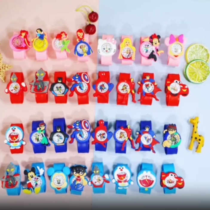 YCST Cartoon Pat Watch for Boys Girls Children's Toy Watch Silicone Crackling Circle Quartz Watch Bracelet Gift for Kids