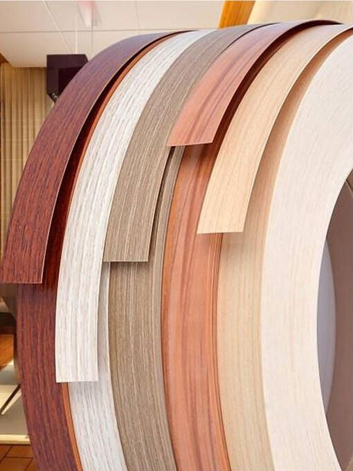 Self-Adhesive Edge Banding for Furniture Boards Wood Door Sealing Strip Decorative PVC Hot Melt Edge Band for Home Improvement